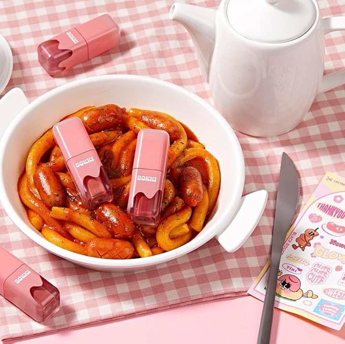 Glow Bokki Glossy Lip Tint, Korean Beauty (GB07 Bacon Pink, 4.1 grams)