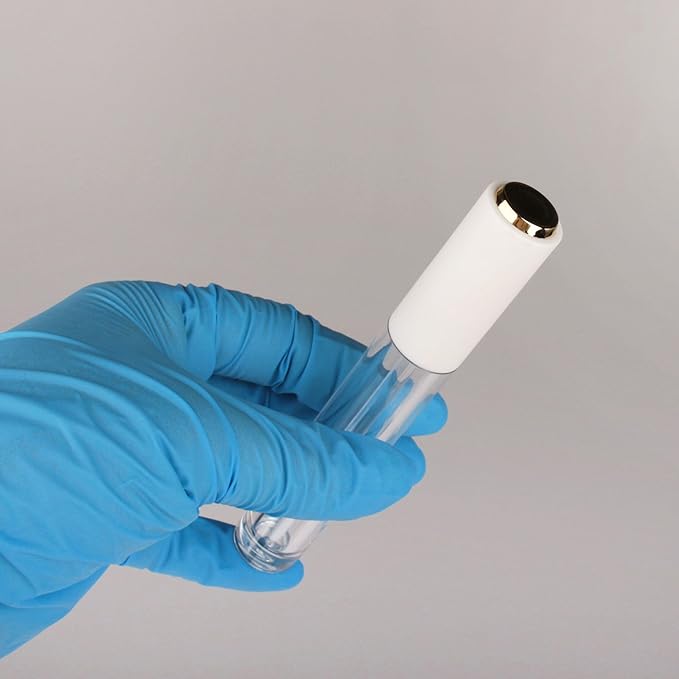 COSIDEA 10pcs Empty Round 4ml 0.13oz lip gloss tubes with soft silicon tip wand Gold white lid Lipgloss tube containers for lip oil packing