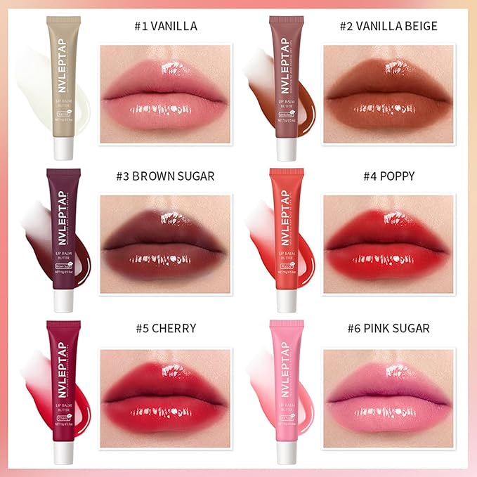 NVLEPTAP 3PCS Lip Glowy Balm Lip Sleeping