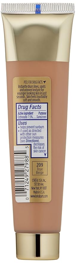 L'oreal Paris Visible Lift Blur Foundation, 209 True Fluid Ounce