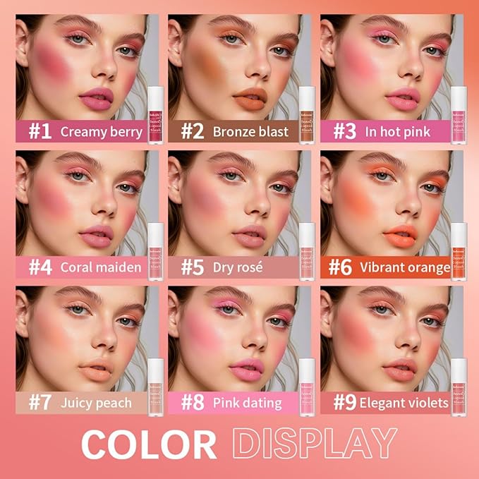 MAEPEOR Matte Liquid Blush 9 Colors Soft Cream (Color 01)