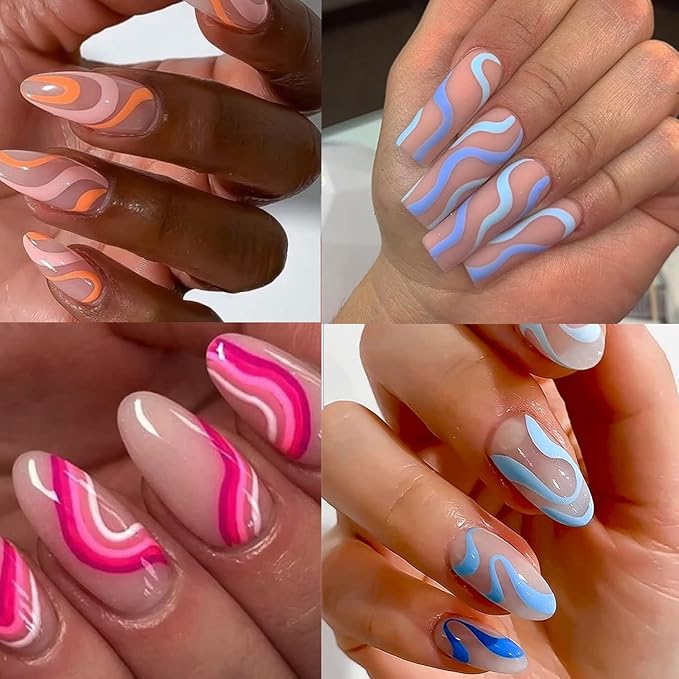 Nail stamping plates french wavy