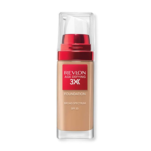 Revlon Liquid Foundation, Age Defying 3XFace Makeup, Anti-Aging Fl Oz