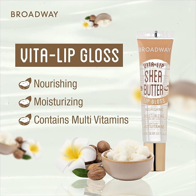 Ruby Kisses Broadway Vita-Lip Clear Lip Gloss (48 Pack), Ultra-Hydrating & Soothing Formula with Vitamins, High-Shine Non-Sticky Finish Lip Balm with Mint, Rosehip, Coconut, Mango, Argan, Honey, Shea