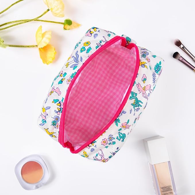 Soidram cute makeup bag quilted