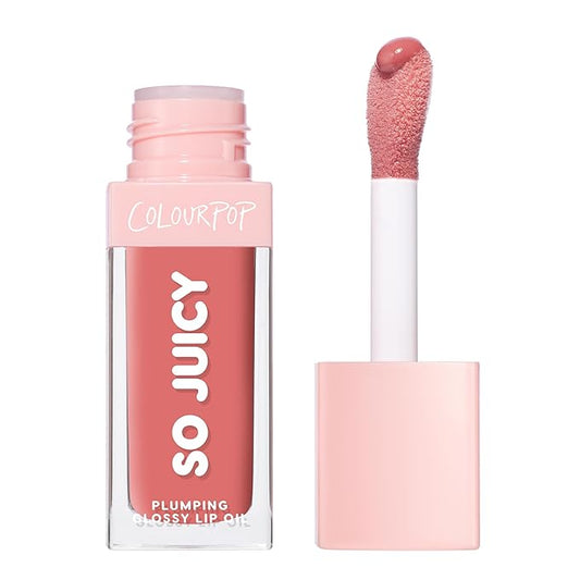 ColourPop So Juicy Plumping Glossy Lip Oil - Hydrating & Plumping Lip Oil with a Sheer Wash of Non-Sticky Color - Infused with Peptides, Ceramides & Ginger - Hits Diff (0.29)
