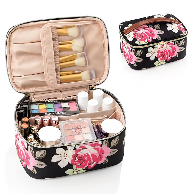 Ocheal floral makeup bag,travel makeup