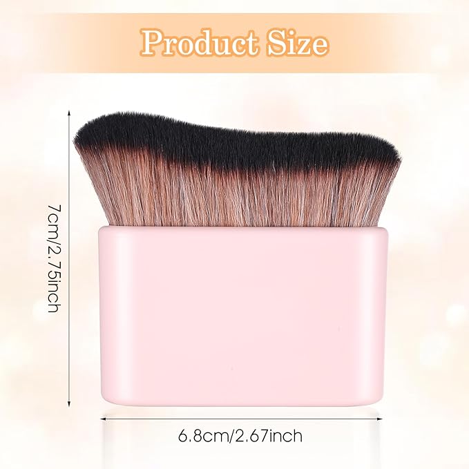 Self Tan Brush Soft Body Makeup Brush Portable Self Tanning Brush Self Tanner Face Brush For Body & Leg Makeup (Pink)