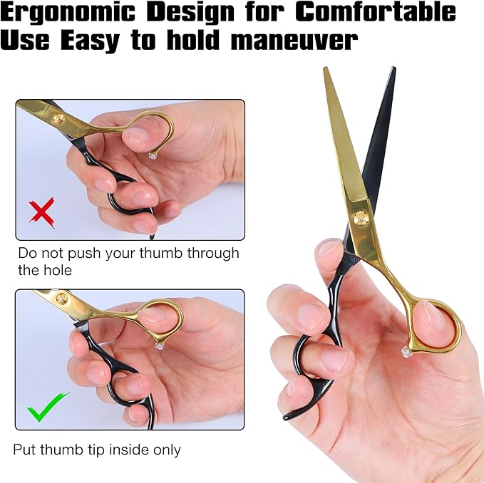 Hair Cutting Scissors Set Black