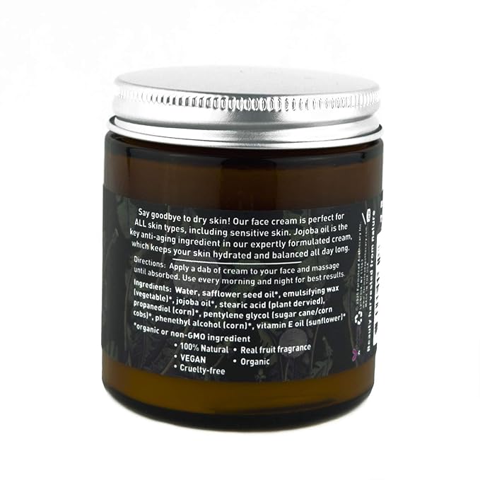 Farmstead Apothecary 100% Natural Anti-Aging Face Cream with Jojoba Oil, 4 oz (Unscented)