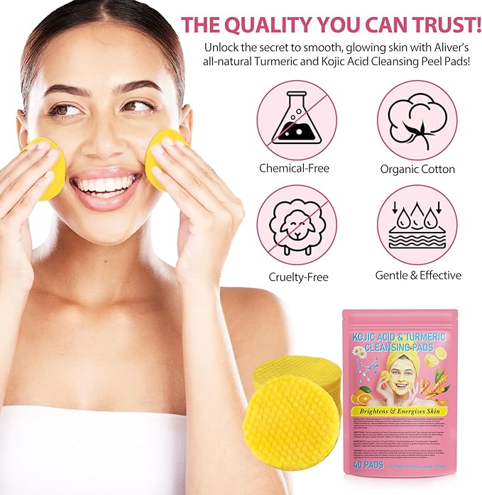 Turmeric cleansing pads,80pcs turmeric cleansing