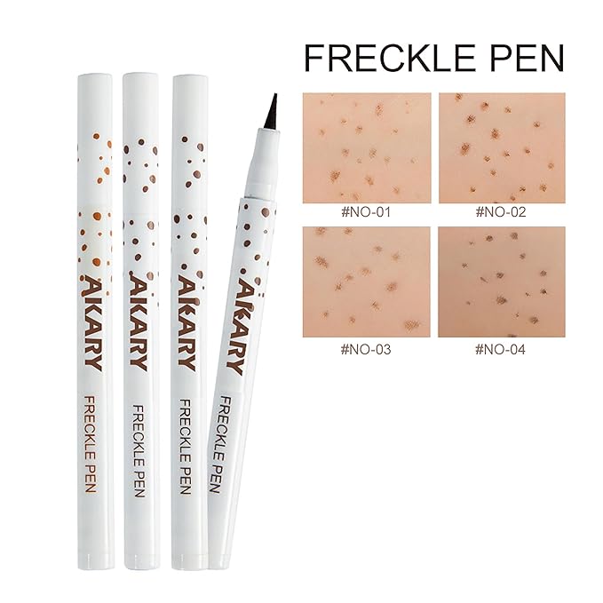 AKARY Freckle Pen Professional Lifelike Face Concealer Point Natural coffee)