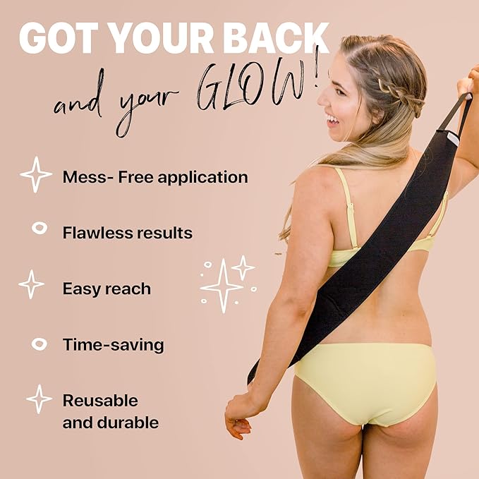 Self Tanner Back Applicator - Use With Self Tanner or Any Self Tan Product, Sunless Tanning Back Applicator, Back Lotion Applicator, Tanning Mitt for Back