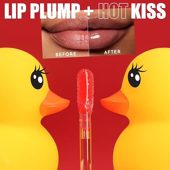 Duck Hydrating Lip Oil - Gloss, Plumper, Glaze, Clear, High Pigment, No Sticky, Sexy - Makes Lips Fuller (02)
