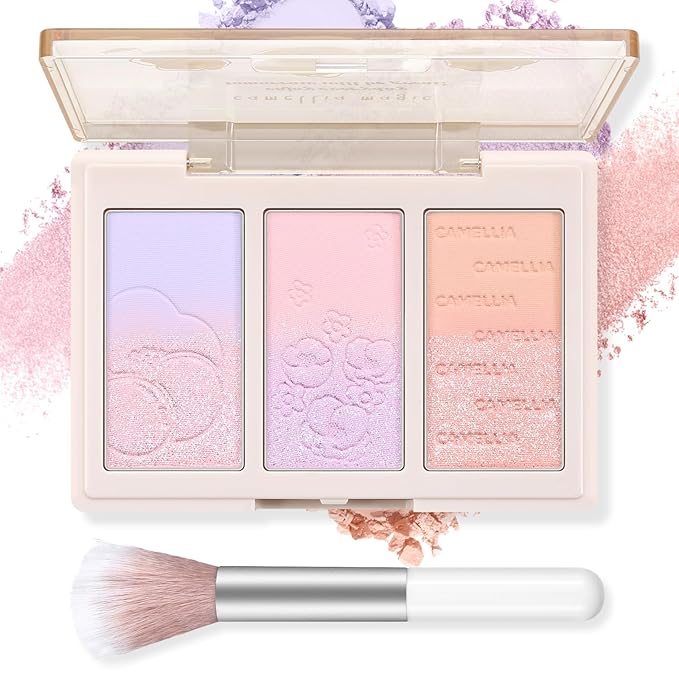 Boobeen Blush Contour Highlighter Makeup Palette - 3 the Face