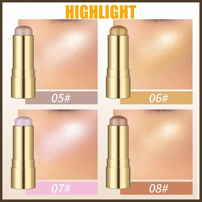 MIELIKKI Cream Highlighter Stick, Contour Stick Makeup, Shades Highlight #03