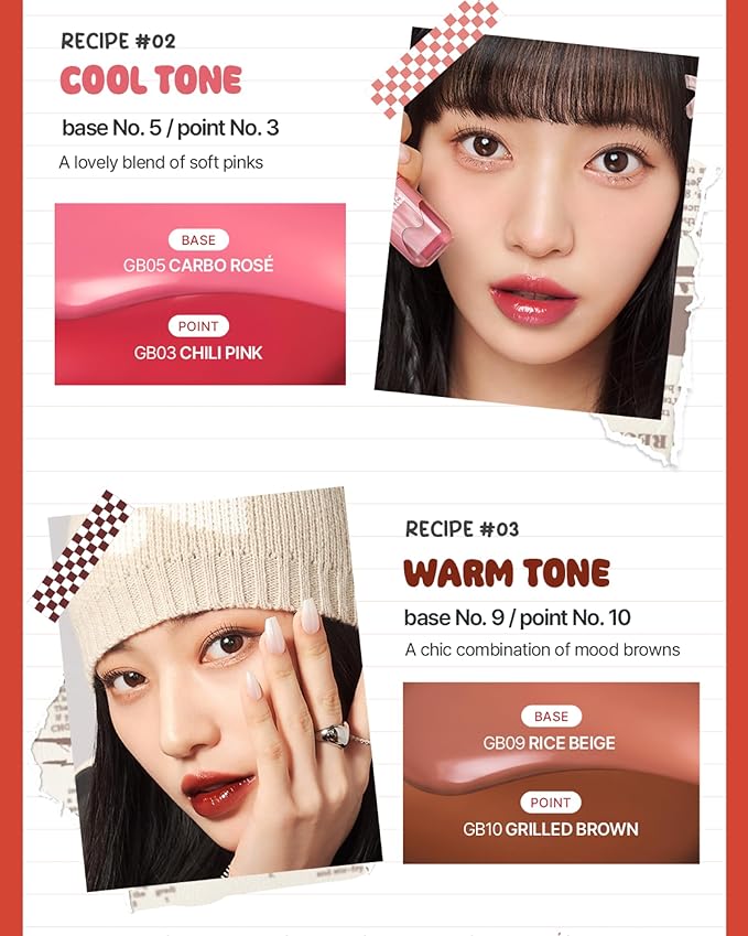Glow Bokki Glossy Lip Tint, Korean Beauty (GB03 Chili Pink, 4.1 grams)