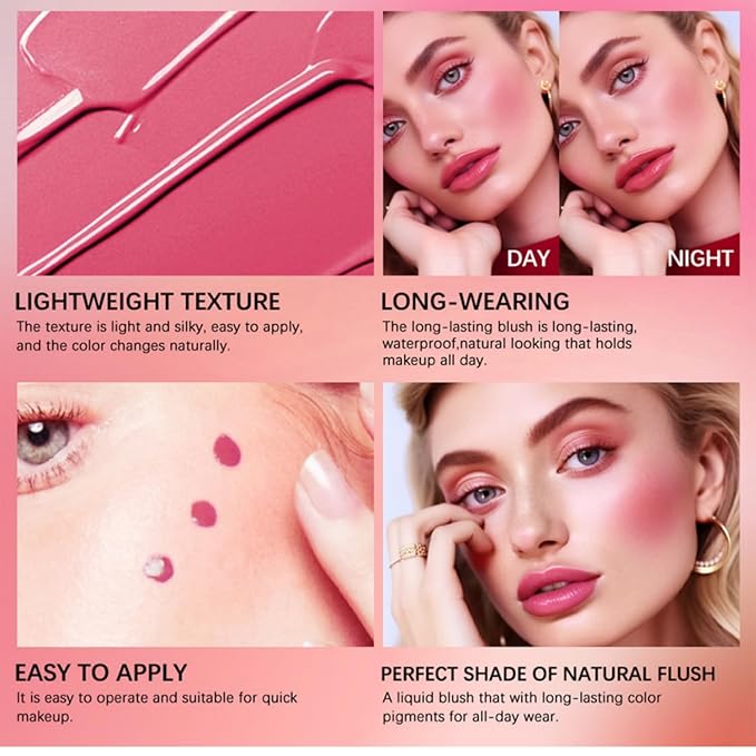 MAEPEOR Matte Liquid Blush 9 Colors Soft Cream (Color 09)