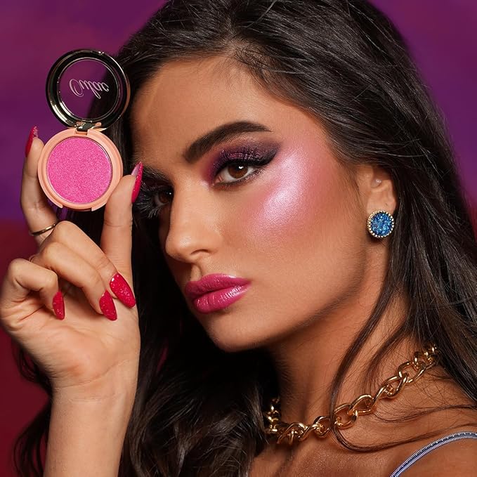 Oulac Luminisers Powdery Blusher for Cheeks Face Glow,Brighten 4.8g