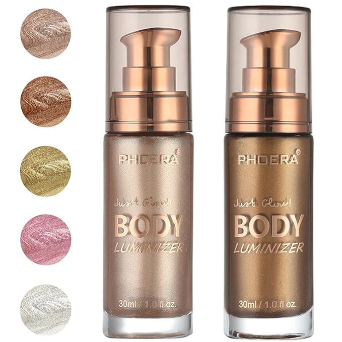 PHOERA Body Luminizer Highlighter, Waterproof Moisturizing and Glow