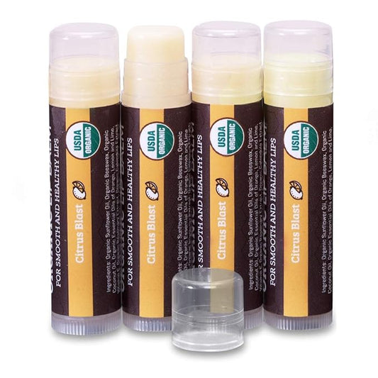 USDA Organic Lip Balm 4-Pack by