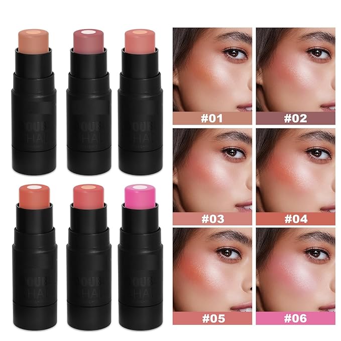 MAEPEOR Matte Blush 6 Color Smooth Creamy Shiny (Color 05)