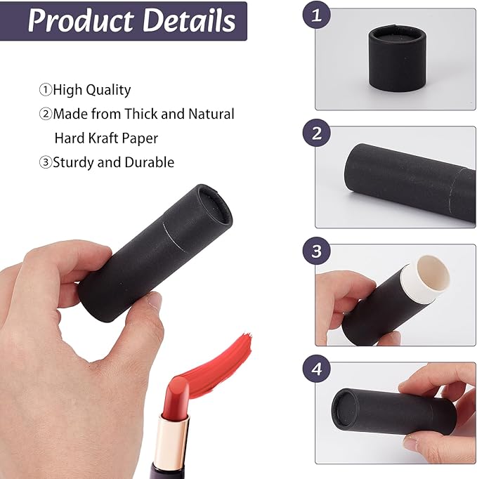 NICENEEDED 10 Pcs Kraft Paper Lipstick