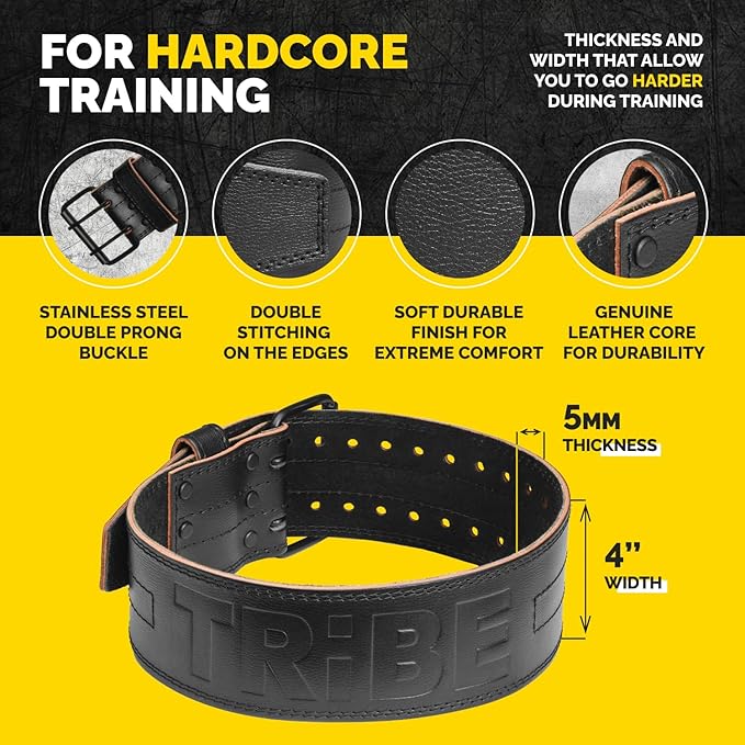 5mm Premium Weight Lifting Belt - 100% Genuine 28" - 34"))
