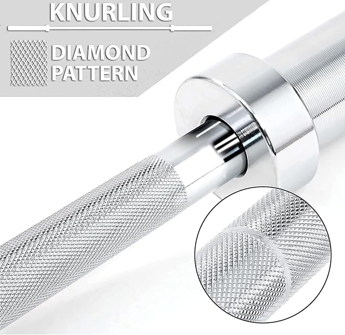 4ft Barbell Weight Bar Solid Steel Straight Weightlifting 2 Collars