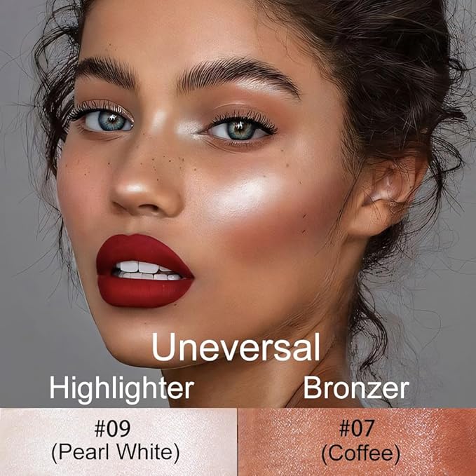 evpct 2Pcs Face Cream Contour Bronzer Sticks Makeup