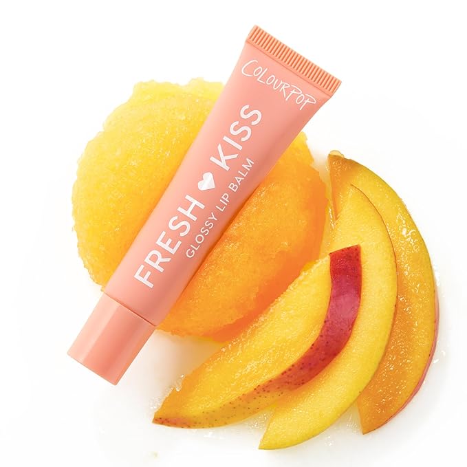 ColourPop Fresh Kiss Glossy Lip Balm - Hydrating Lip Care Enriched with Peptides, Hyaluronic Acid, Shea Butter & Vitamin E for an Ultra-Cushiony Formula - Mango Sorbet (0.49 oz)