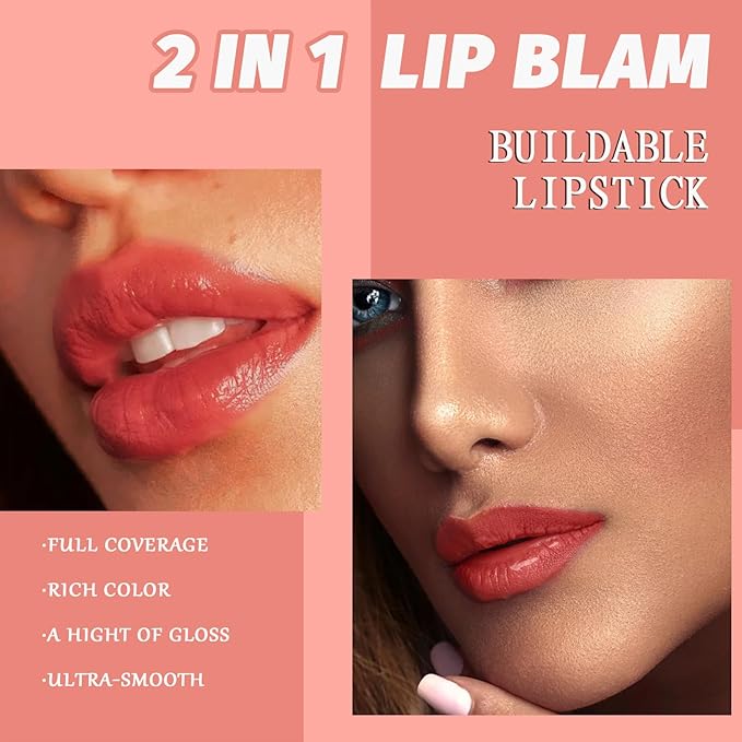 Tinted Lip Balm,Hydrating Core Lip Plumper,Moisturizing