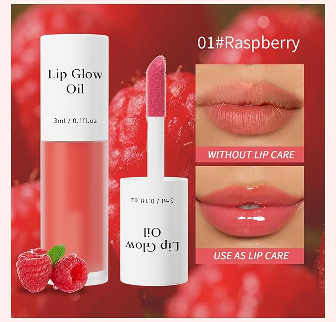 2 Pack Plumping Lip Oil,No-Sticky Lip Nourishing