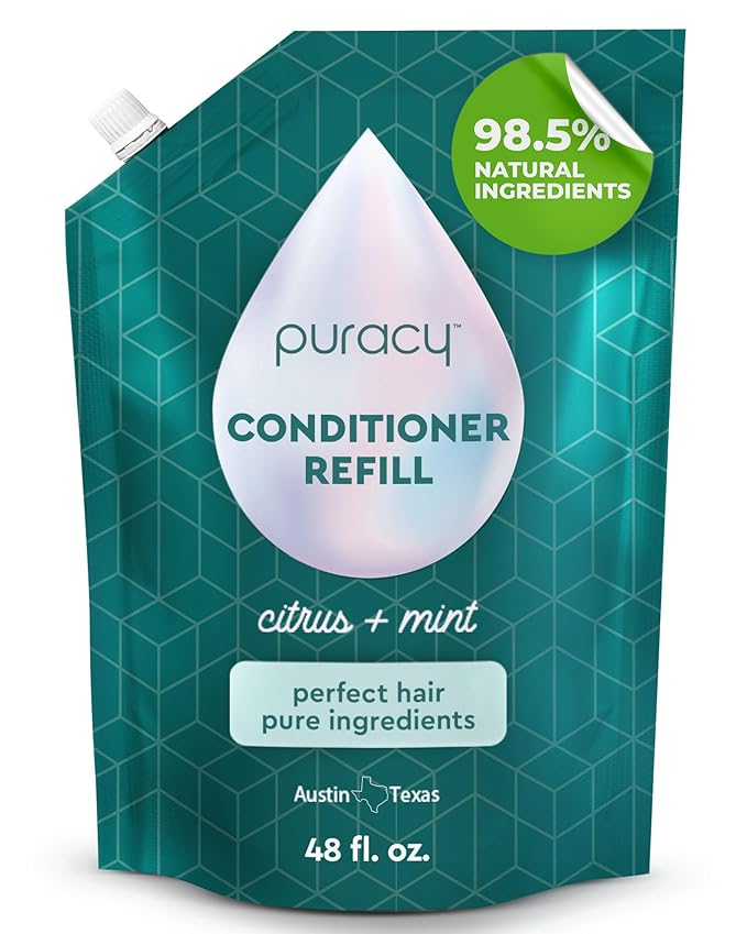 Puracy Conditioner for Fine, Medium, and Color-Treated Hair - Pure Ingredients for Cleaner, Silkier Hair Longer, 98.95% Natural (48 Ounce)
