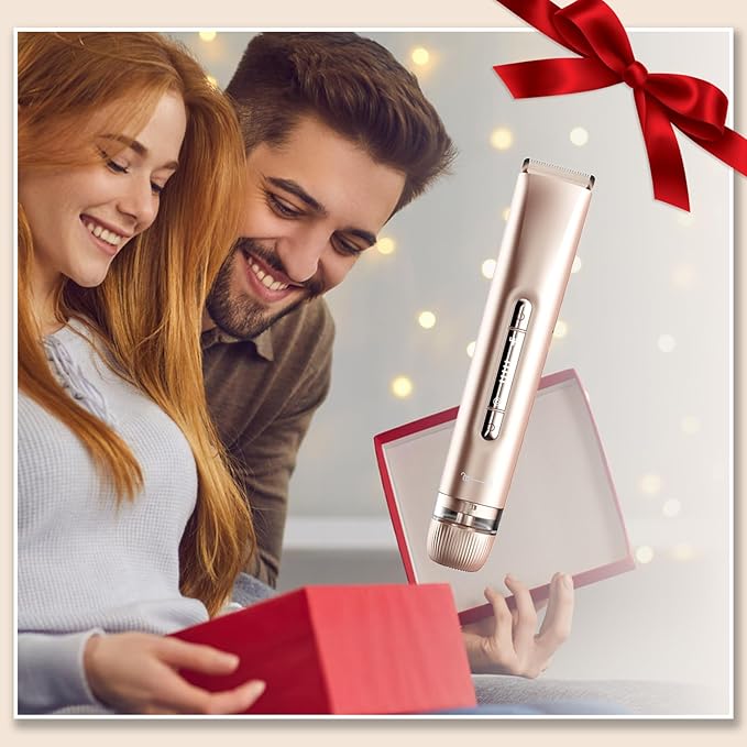 2025 New 2-in-1 Electric Shaver & Bikini Trimmer for Women & Womens Electric Razor, IPX7 Waterproof Wet&Dry Body Hair Remover for Face Legs Underarms, Dual Head Rechargeable Razor(Rose Gold)