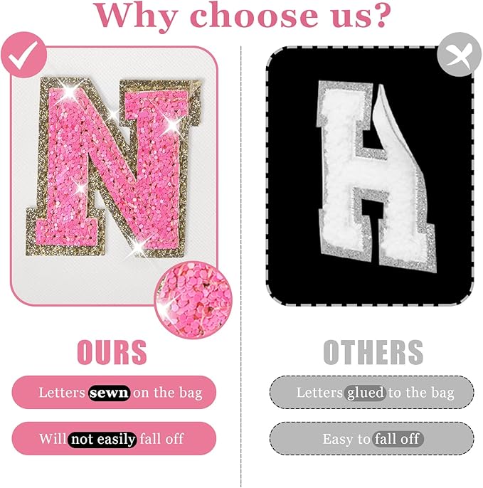 Personalized initial letter makeup bag,