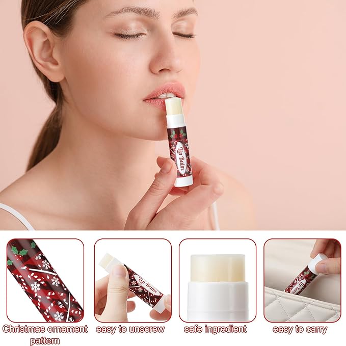 Christmas Lip Balm Bulk Cute Xmas Moisturizing
