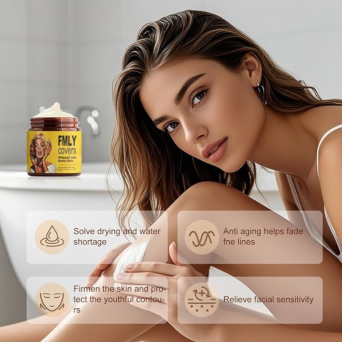 2025 New Beef Tallow For Skin, Grass Fed Tallow Face Body Moisturizer, Nourish and Soothe Dry Skin