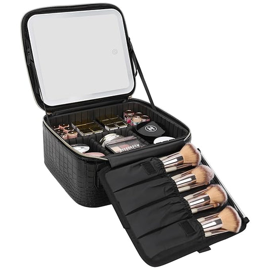 Relavel makeup train case with