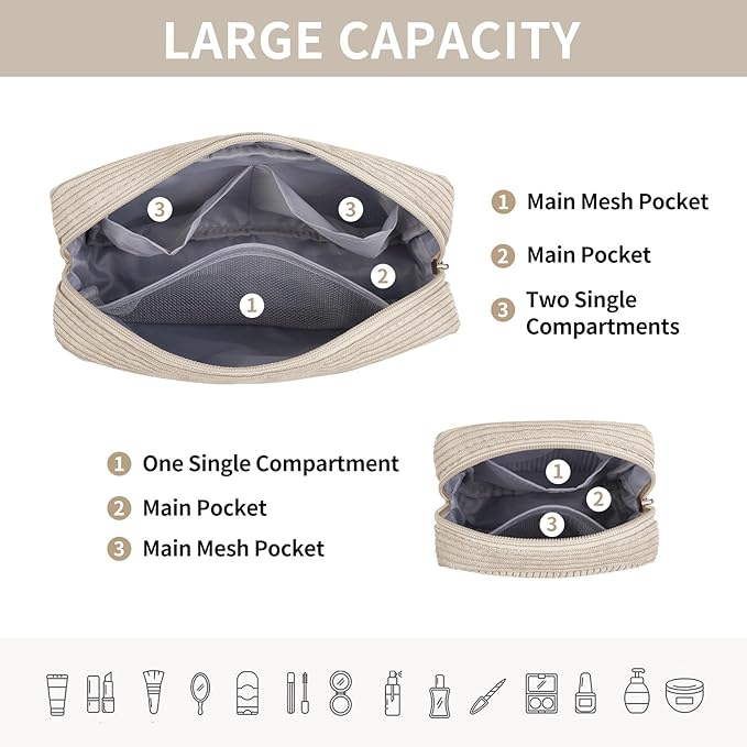 Magefy makeup bag for purse,