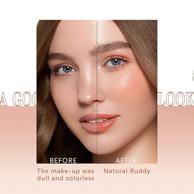 Blush Stick for Cheeks Makeup,Waterproof Cream Blush Face