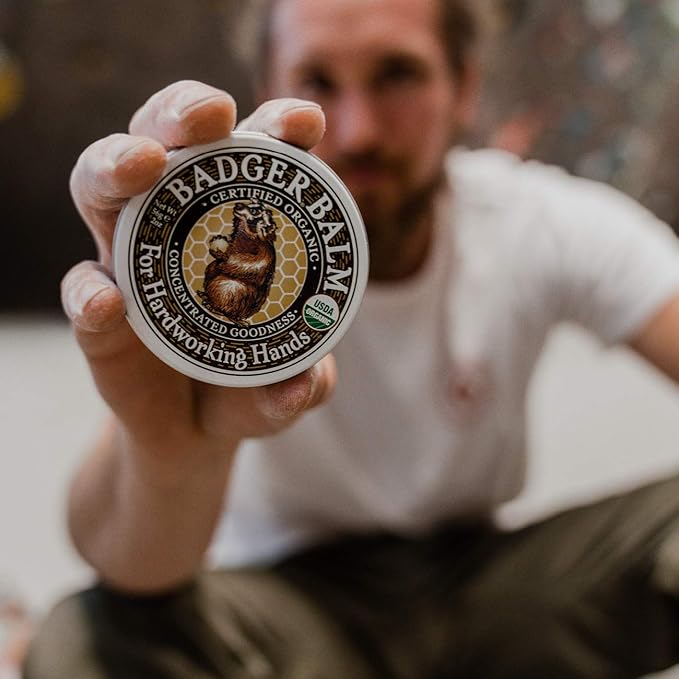 Badger - Hardworking Healing, Aloe Vera & Wintergreen, Working Hand Balm, for Dry Hands, Hand Moisturizer, Certified Organic Hand Balm, Hand Repair Balm, 2 oz