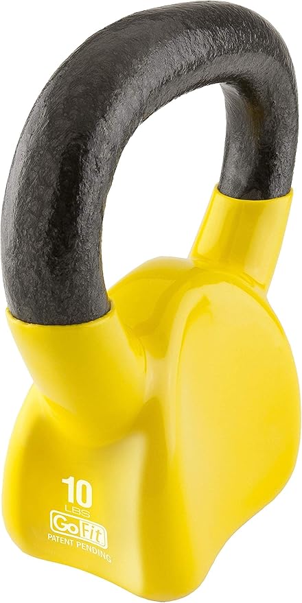 GoFit Premium Vinyl Dipped Kettle Bell with Introductory