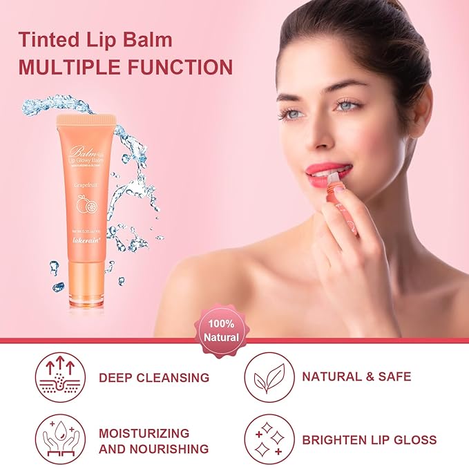 Lip Glowy Balm, Tinted Lip Balm Moisturizing
