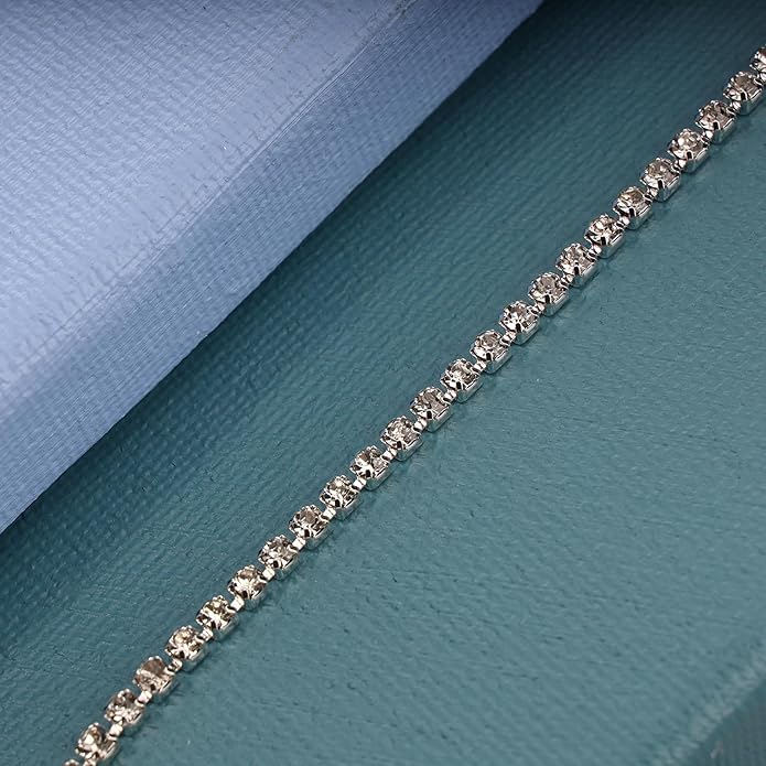 Boho Crystal Thigh Chain Silver Body