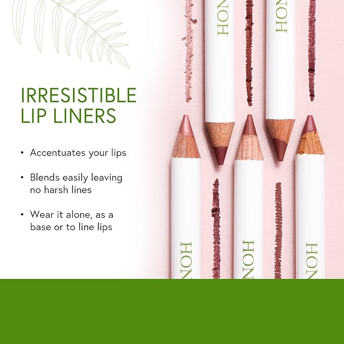 Honeybee Gardens Irresistible Lip Liner In Perfection, Mocha Rose Color, Long-Lasting, Gluten-Free, Vegan, 0.04 oz