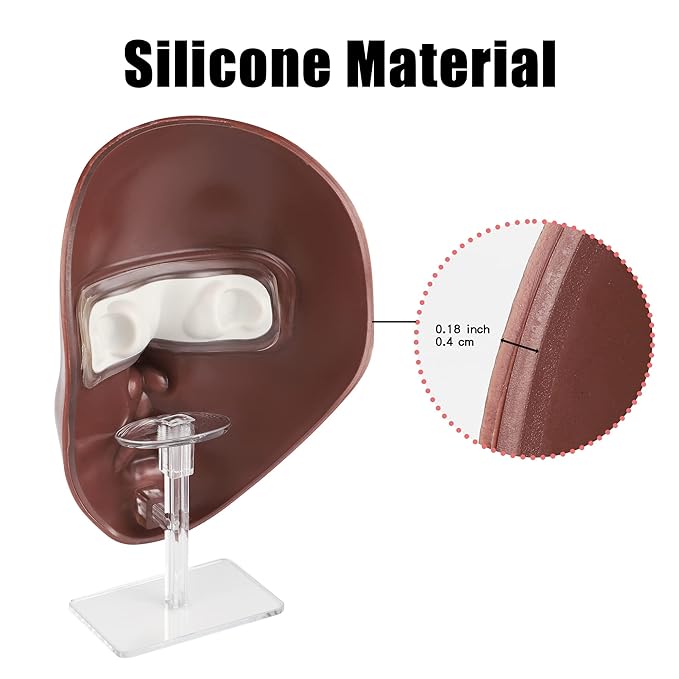 Makeup Practice Mannequin Face, 5d Reusable Silicone Makeup