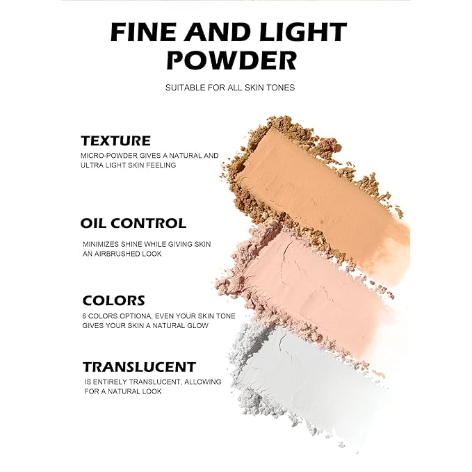 Loose Face Powder Setting Powder Makeup 0. （V03）With Powder Puff 67oz