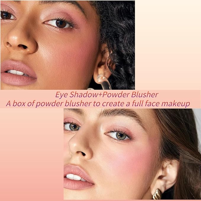 Baked Blush Powder, Natural Glow Blush Palette for Makeup #01