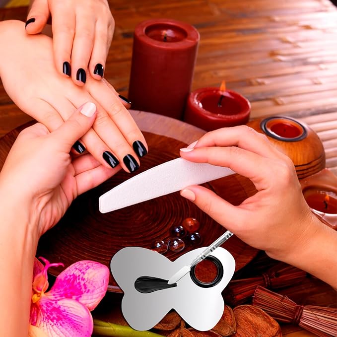 2 Pcs Stainless Makeup Mixing Palette,Tool for Mixing